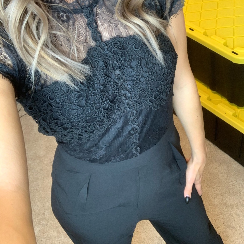 Embroidered Elegant Pantsuit